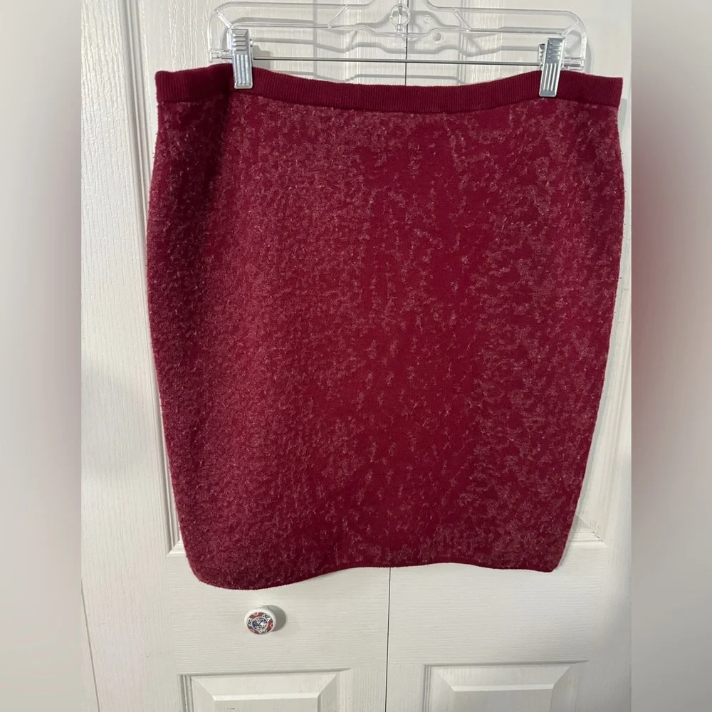 Eileen Fisher Dark Tulip short pencil‎ skirt size large